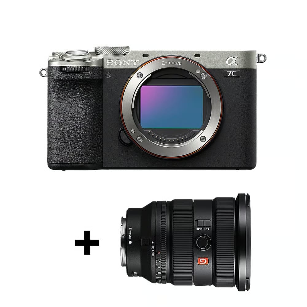 Sony ILCE-7CM2 α7C II 33.0 MP Full-Frame 4K 60p Recording Autofocus Interchangeable-Lens Mirrorless Vlog Camera Silver with Sony SEL1635GM2 E Mount FE 16–35 mm F2.8 GM Wide-Angle Zoom Full Frame Lens