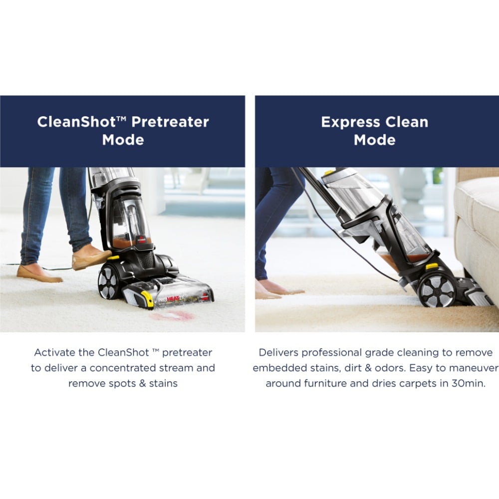 Bissell ProHeat 2X Revolution CleanShot (2066E) Carpet Cleaner | HeatWave Technology | Black