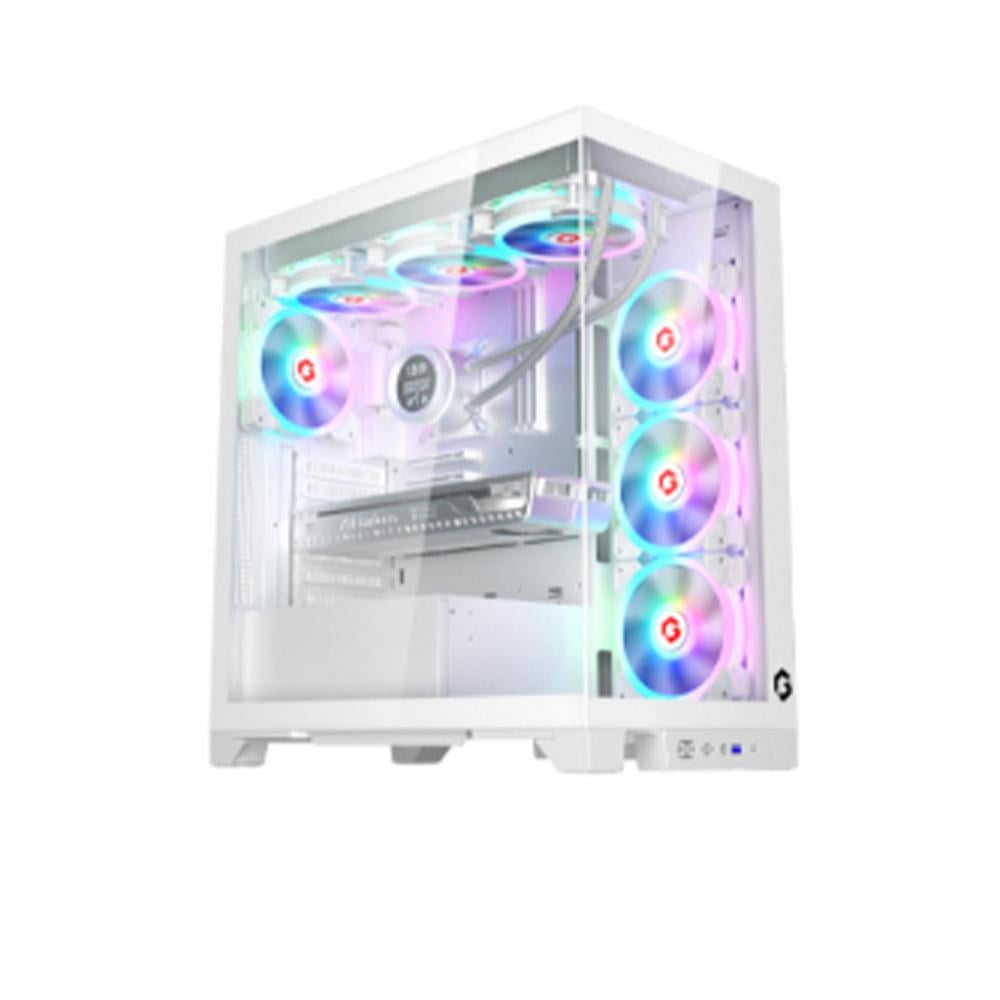 Gameon Emperor Arctic IV Series 10-Fans Mid Tower ARGB+PWM| Lighting Gaming Case| White