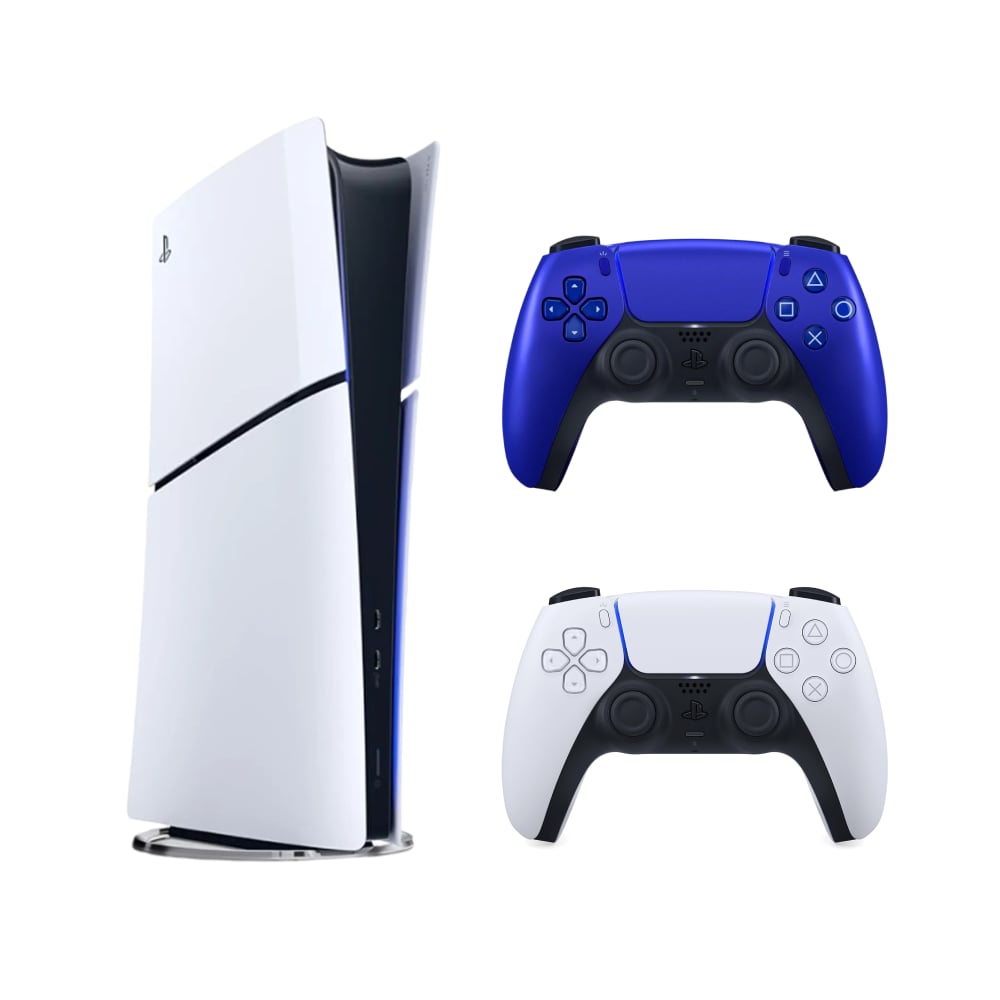 PlayStation®5 Digital Edition 825GB Console with extra Dualsense Wireless Controller - Cobalt Blue