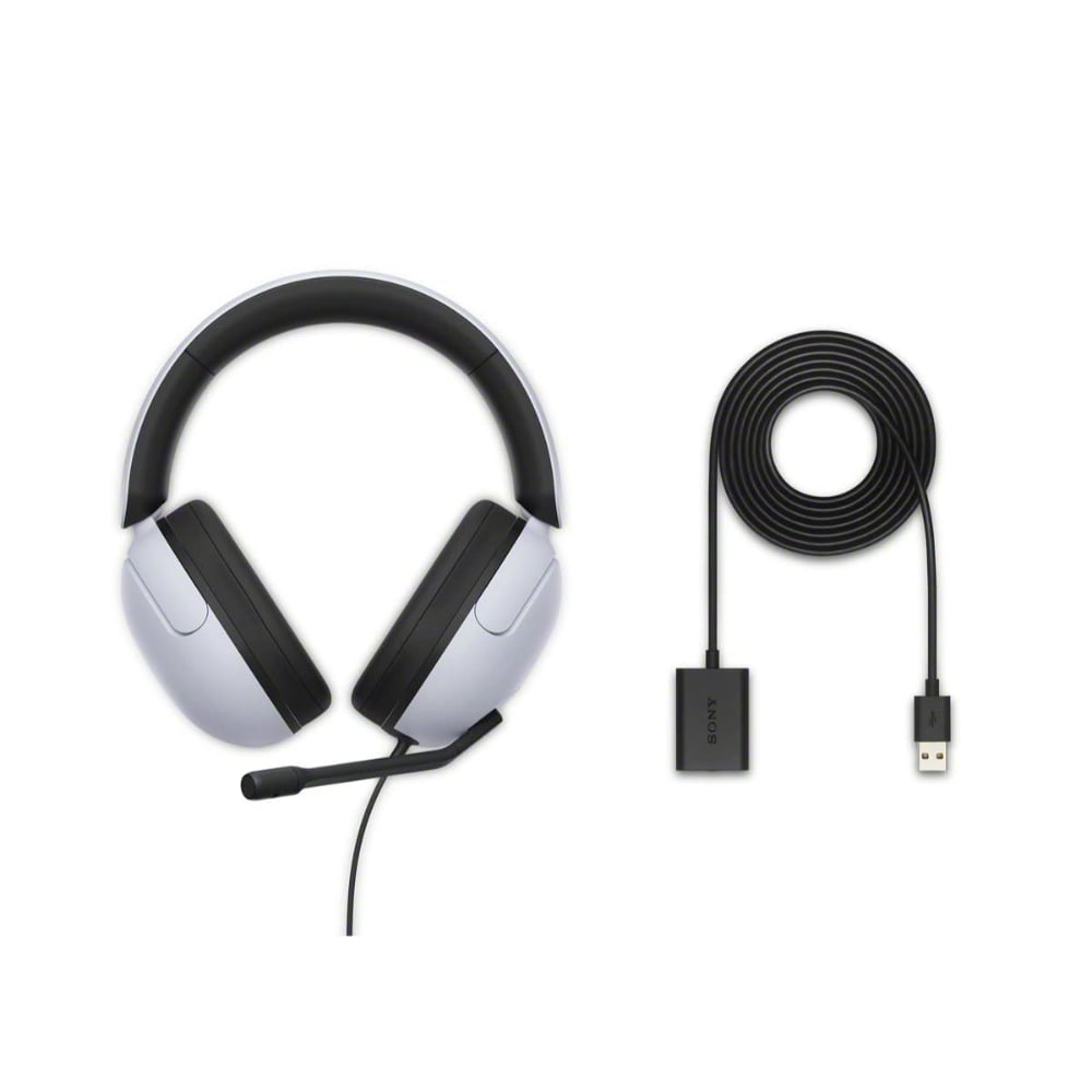 Sony INZONE H3 (MDR-G300) | Wired Gaming Over-Ear Headset | Flip-to-Mute Mic | White