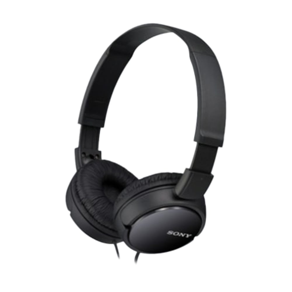 Sony On-Ear Tangle Free Cable Wired Headphones With Mic Black