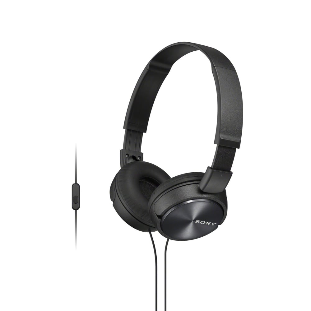 Sony Lightweight And Foldable Design Over-Ear Wired Headphone With Built-In Mic Black