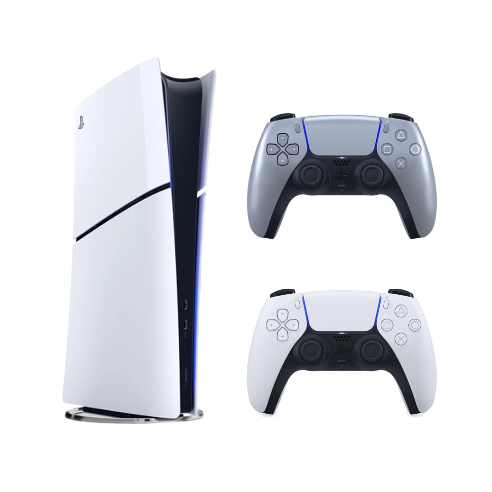 PlayStation®5 Digital Edition 825GB Console with extra Dualsense Wireless Controller - Sterling Silver