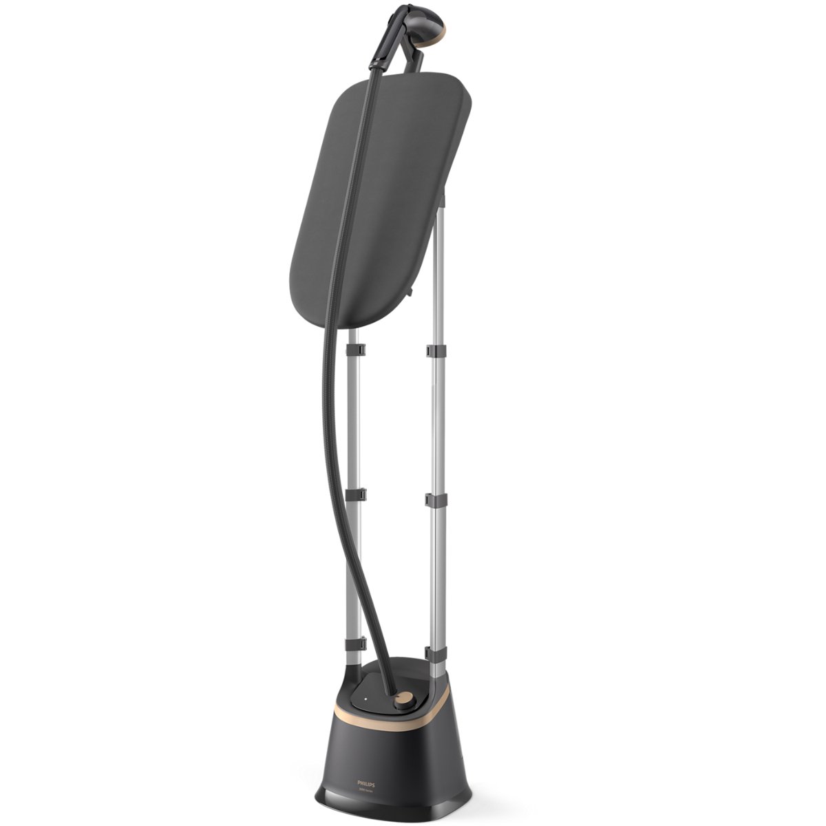 Philips 1800W 3000 Series 3 Steam Settings Stand Garment Steamer with Tilting Styleboard with Water Tank 2L Black