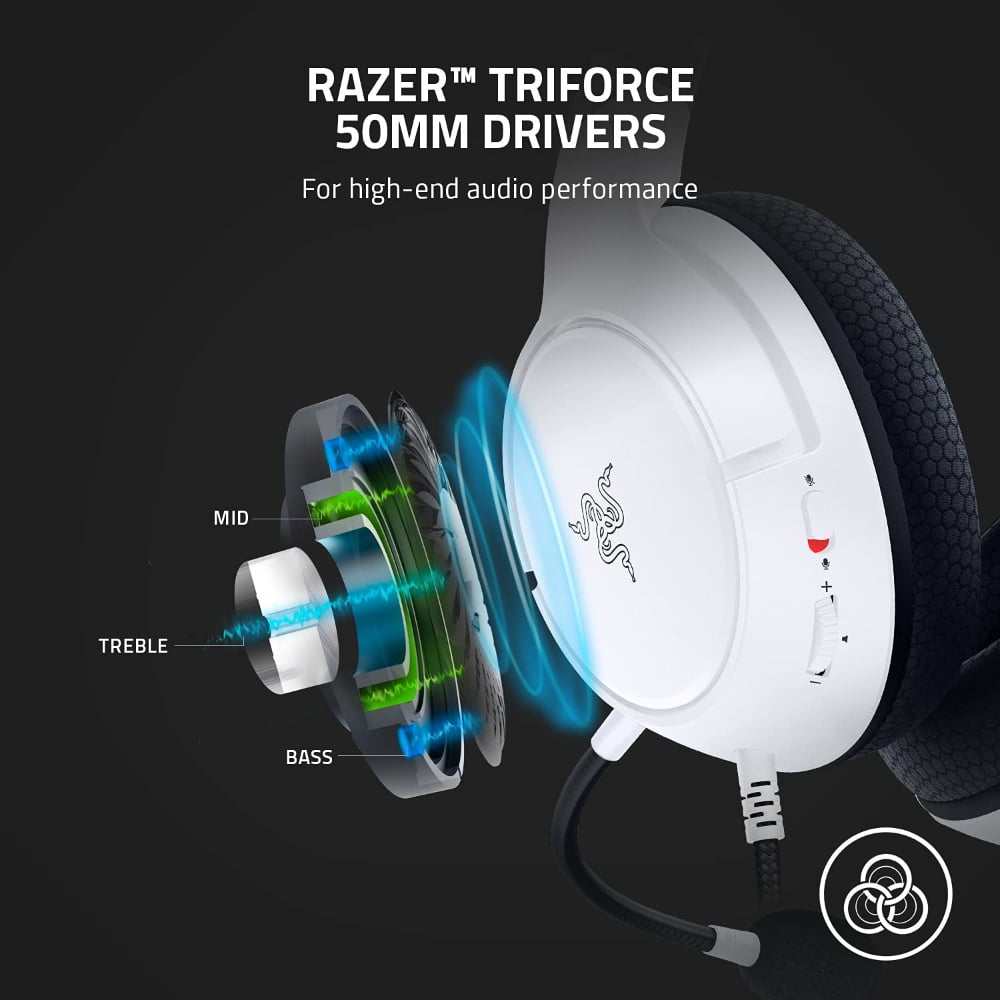 Razer Kaira X Wired Gaming Over-Ear Headset For Playstation White