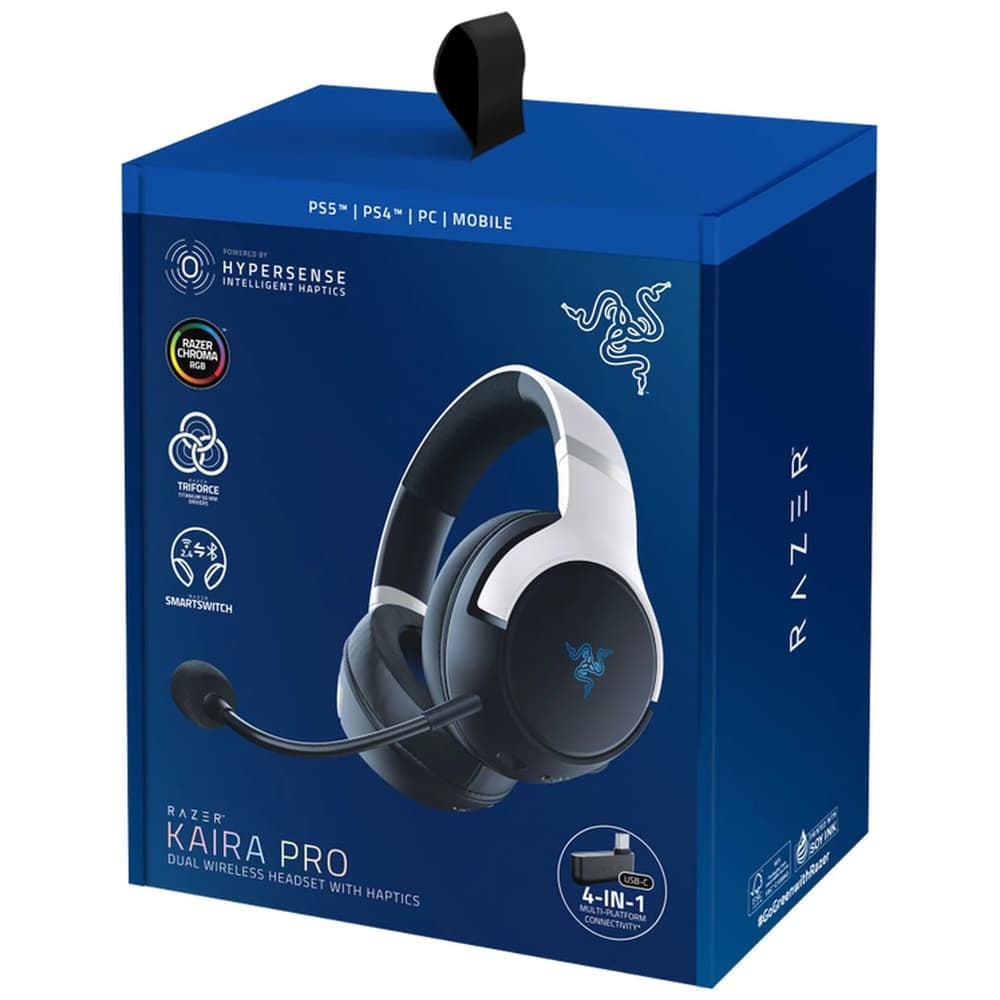 Razer Kaira Pro HyperSpeed Wireless Gaming Headset | White / Black | RZ04-04030100-R3M1