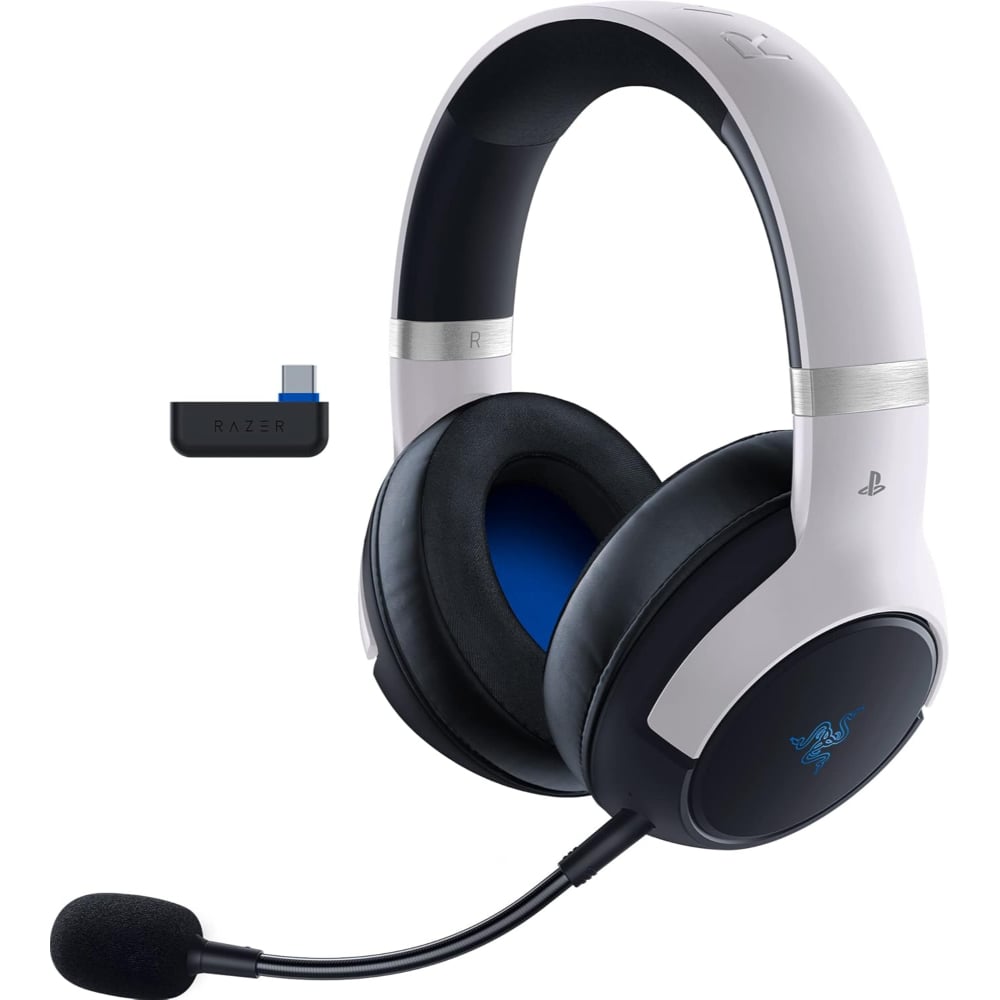 Razer Kaira Pro Hyperspeed Playstation Licensed Over-Ear Wireless Gaming Headset White