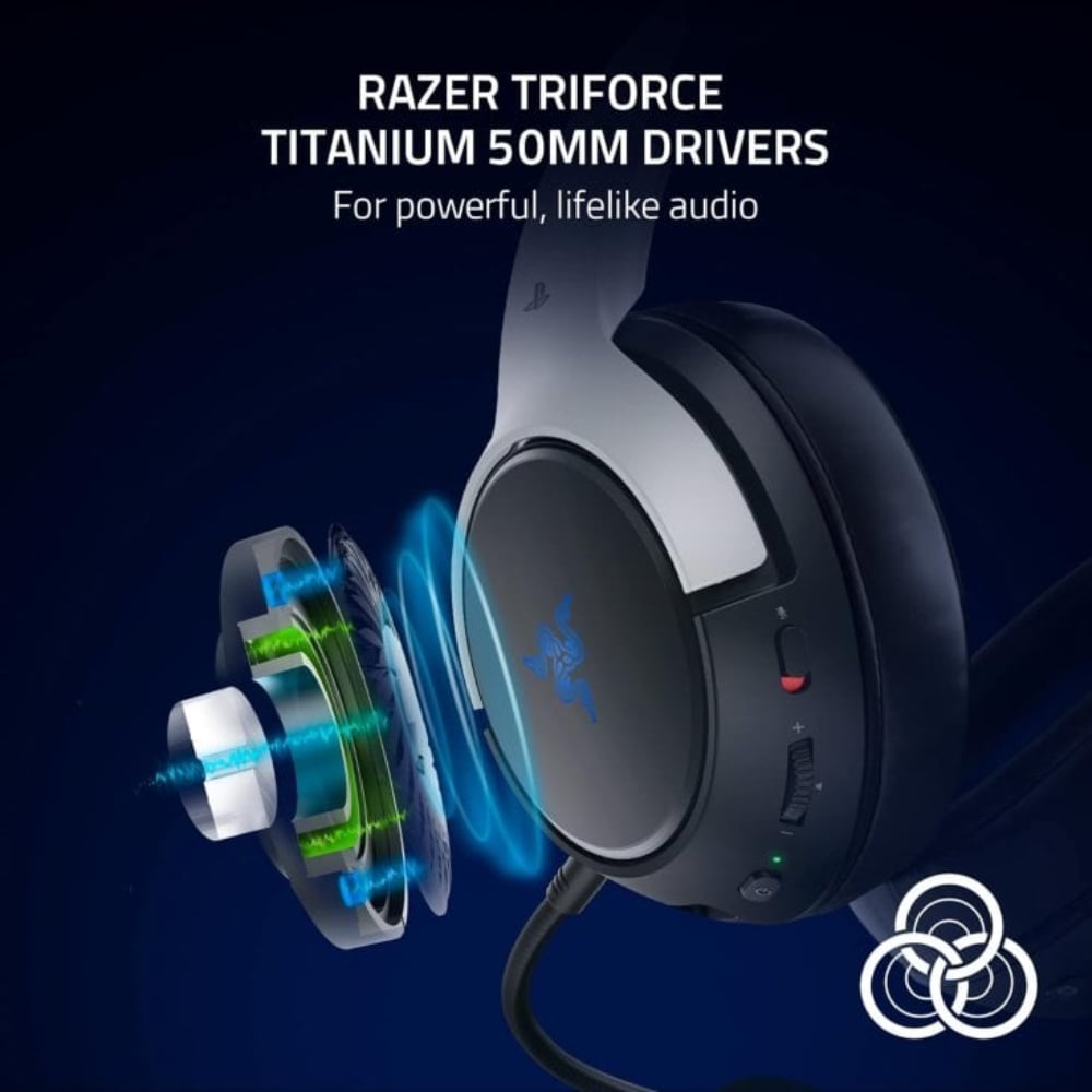 Razer Kaira Pro HyperSpeed Wireless Gaming Headset | PlayStation Licensed | White | RZ04-04030200-R3G1