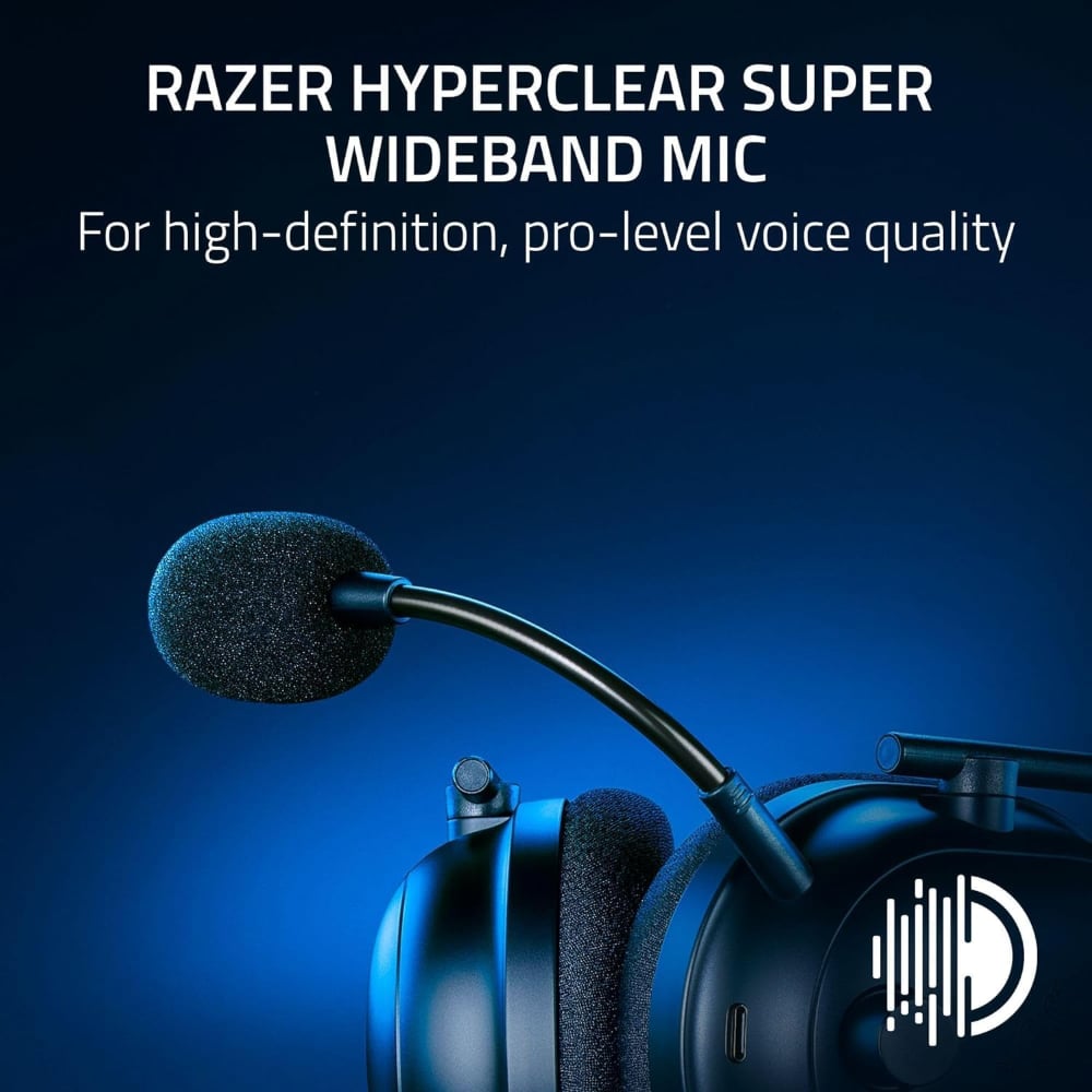 Razer Blackshark V2 Pro Wireless Playstation Wideband Mic Gaming Over-Ear Headset Black