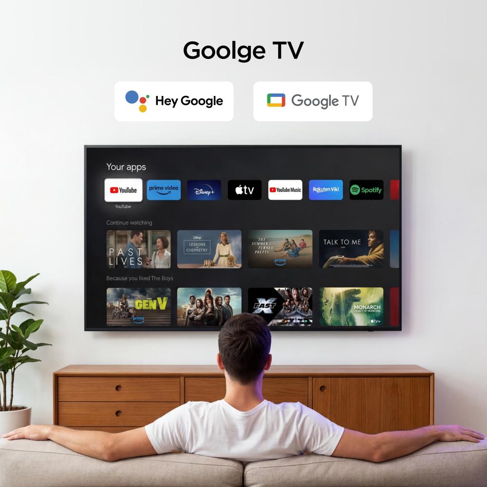 New TCL 75 Inch Premium QLED TV 2026 Model, 60Hz(VRR 120Hz/DLG 120Hz), ONKYO 2.0 Hi-Fi System,Slim & Uni-body, AiPQ Processor, HVA Panel, TCL AI, Dolby Vision ,Atmos