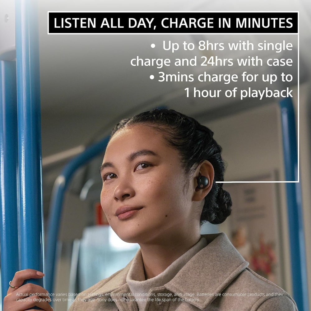 Sony WF-1000XM5 Wireless In-Ear Earbuds Active Noise Cancellation with Microphone Silver
