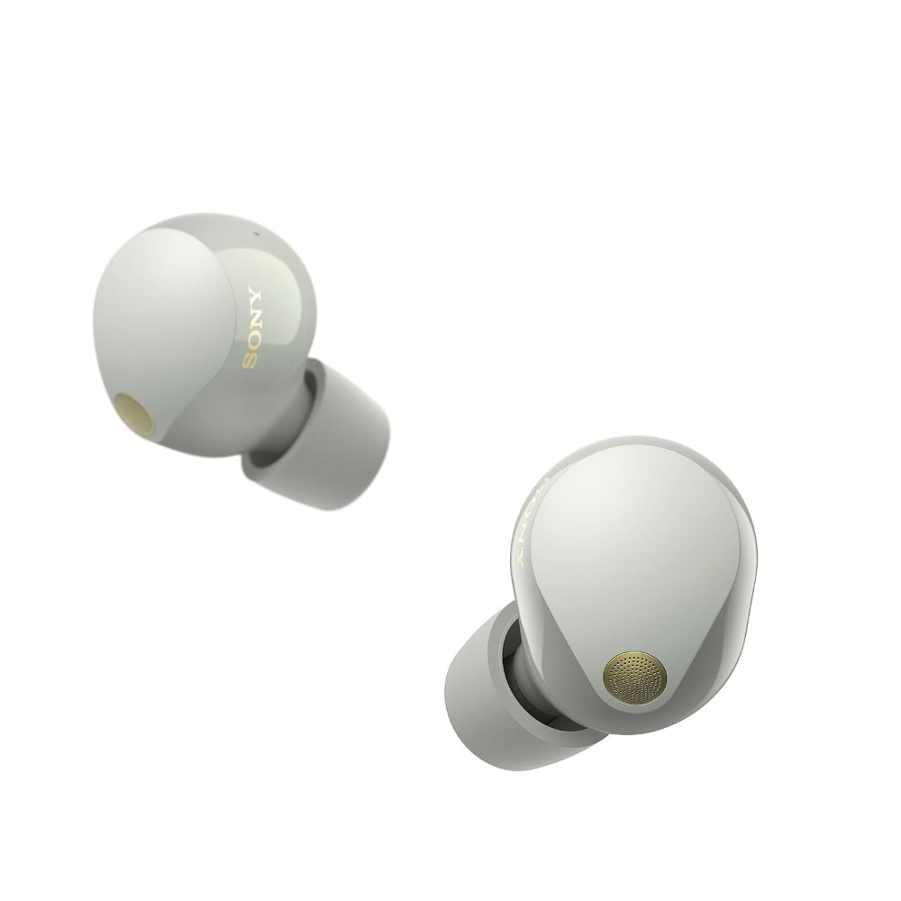 Sony Active Noise Cancelling Wireless Bluetooth In-Ear Earbuds With Mic Silver
