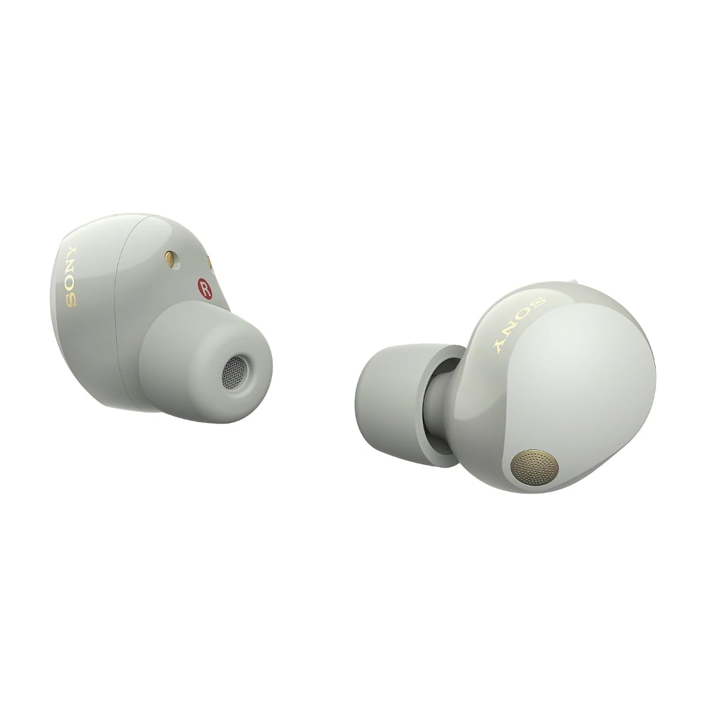 Sony Active Noise Cancelling Wireless Bluetooth In-Ear Earbuds With Mic Silver