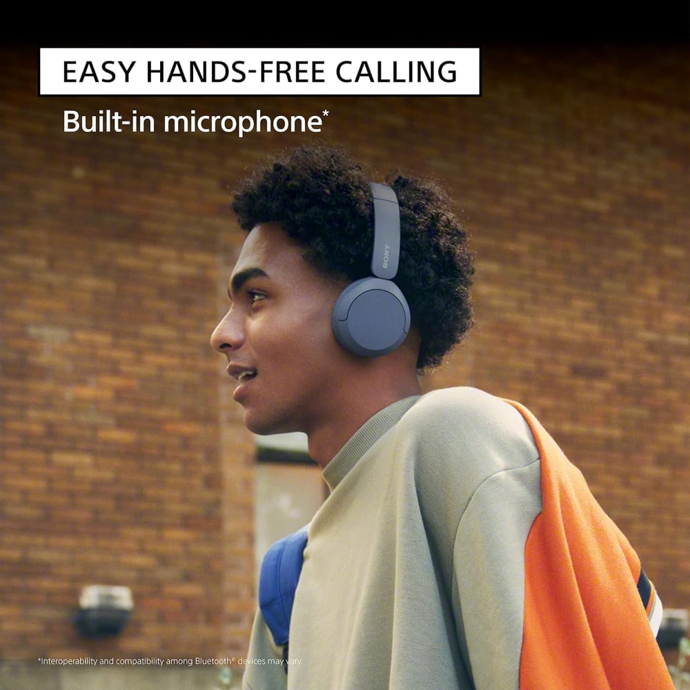 Sony WH-CH520 Wireless On-Ear Headphones Bluetooth with Microphone White
