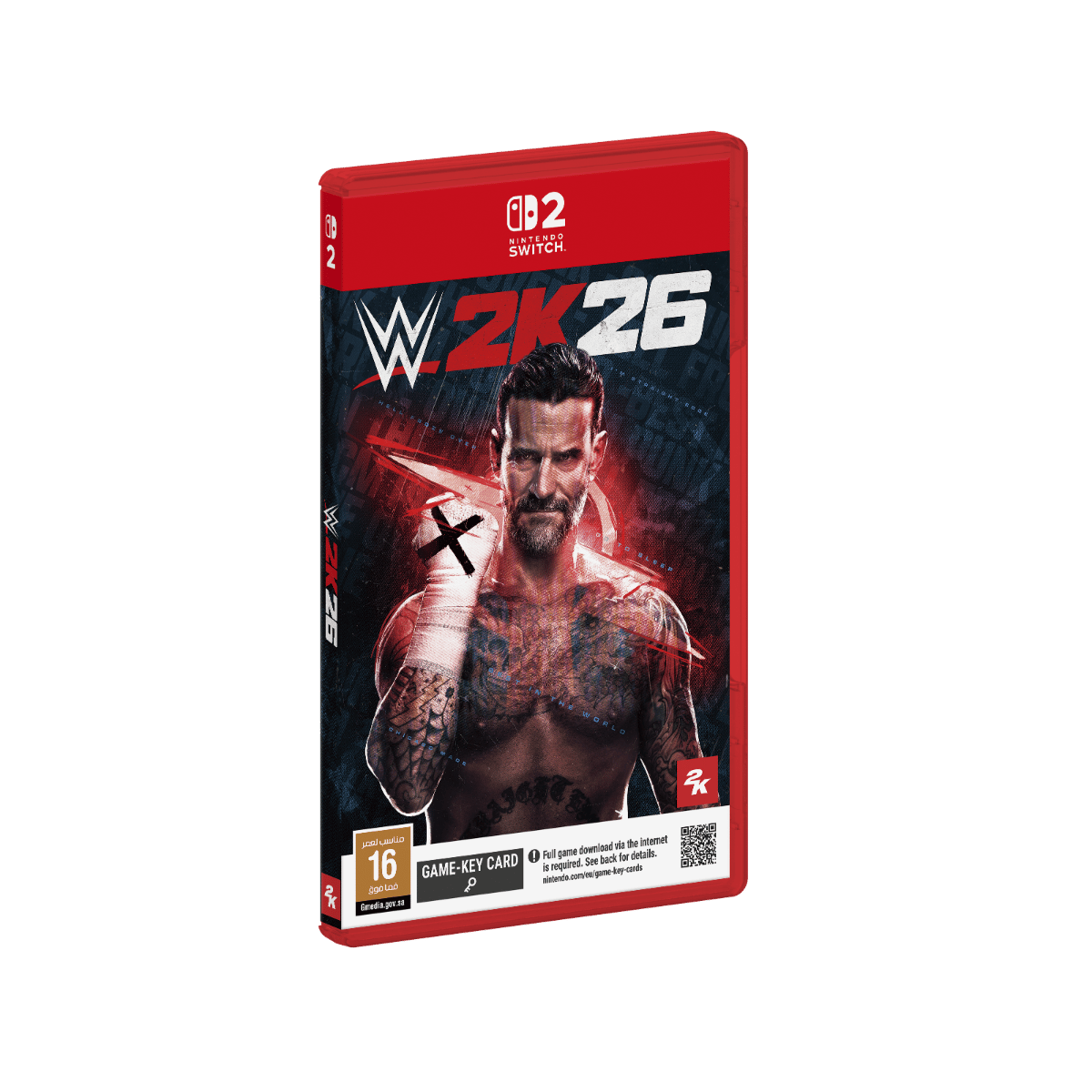 بطاقة مفتاح لعبة WWE 2K26 لجهاز نينتندو سويتش 2