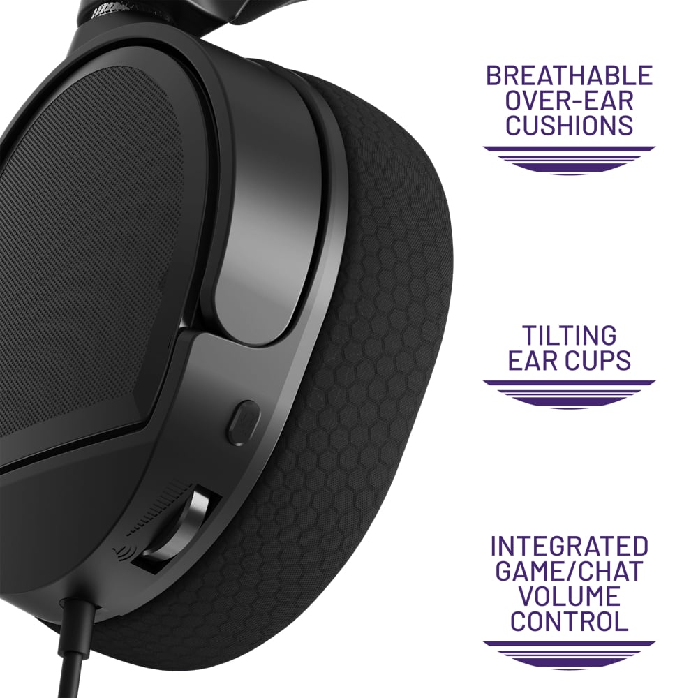 4Gamers Eclipse | Wired Gaming Over-Ear Headset | Multi-Platform Support | Black