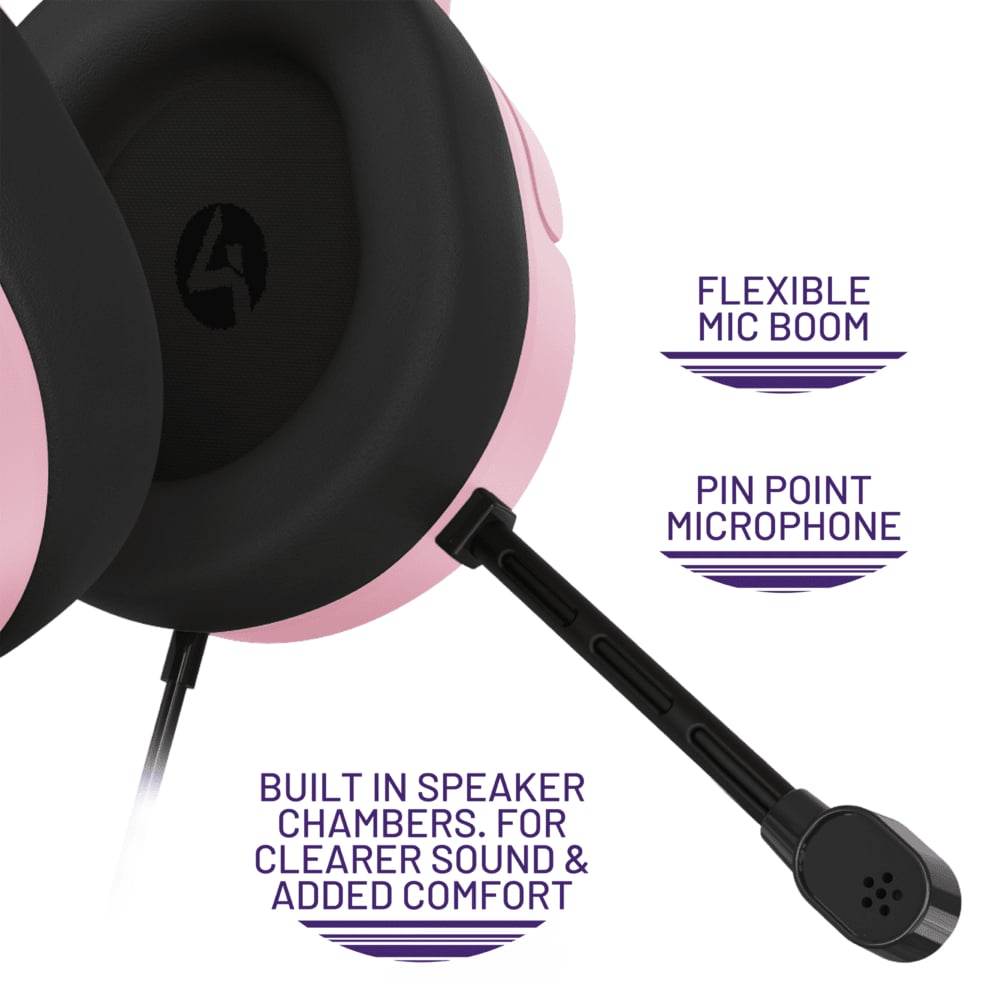4Gamers Panther Over-Ear Wired Gaming Headset Bloom