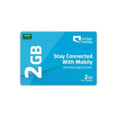 Mobily Data Recharge Voucher KSA 2 GB for 1 Months Blue
