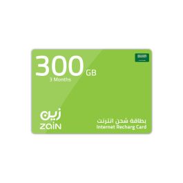 Zain Interner Recharge Card 300 GB for 3 Months Green