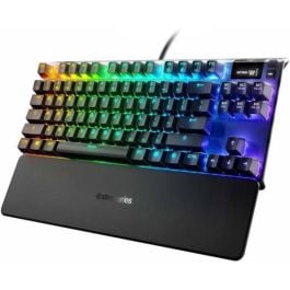 ستيل سيريز لوحة مفاتيح Apex 7 TKL | مفاتيح Red خطية، شاشة OLED | تخطيط US، أسود | SS-64646