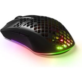 ماوس الألعاب اللاسلكي SteelSeries Aerox 3 – أسود، خفيف الوزن للغاية، مستشعر TrueMove Air بدقة 18,000 CPI، بطارية تدوم حتى 200 ساعة