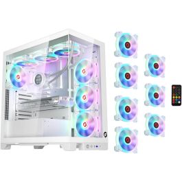 Gameon Emperor Arctic IV Series 10-Fans Mid Tower ARGB+PWM| Lighting Gaming Case| White