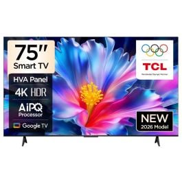 New TCL 75 Inch 4K Smart, Google TV 2026 Model, 60/120Hz DLG, HVA Panel, AiPQ Processor, Dolby Audio, Metallic Bezel-less Design