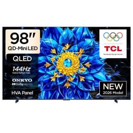New TCL 98 Inch Premium QLED LED TV 2026 Model,144/288Hz, Precise Dimming Up to 512 zones, High HDR, ONKYO 2.1 Hi-Fi System, TCL Ai