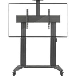 North Bayou 75 Inch To 110 Inch Motorized Heavy Duty Pro Mobile Cart Tv Mount Black