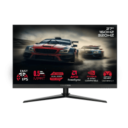 شاشة الألعاب جيم أون GOSX27B سلسلة سويتش إكس، بحجم 27 بوصة، بتقنية المفتاح المزدوج 4K UHD بمعدل 160 هرتز / FHD بمعدل 320 هرتز، وزمن استجابة 0.5 مللي ثانية ، ومنفذ HDMI 2.1، لوحة Fast IPS تدعم جهاز PS5 | أسود