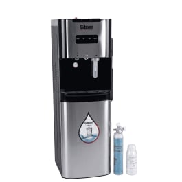 Gibson GWDSPSSA05 Water Dispenser with Soda Maker, Hot & Cold, 2 Taps, Black