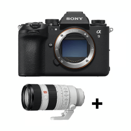 سوني ILCE-9M3 Alpha كاميرا فل فريم بدون مرآة، 24.6 ميجابكسل، تصوير 4K بسرعة 120 إطار/ث، بعدسة قابلة للتبديل – أسود، مع عدسة سوني SEL70200GM2 E ماونت 70–200 مم F2.8 GM OSS II فول فريم