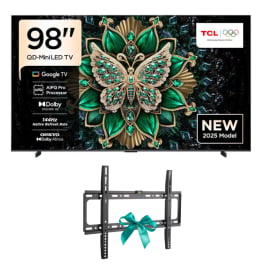 TCL 98C6K 98 Inch Smart QD-Mini LED 4K Gaming Google TV | 144Hz Refresh Rate, ONKYO 2.1 Hi-Fi | Dolby Atmos | AI Mode | Game Master 2025 Model